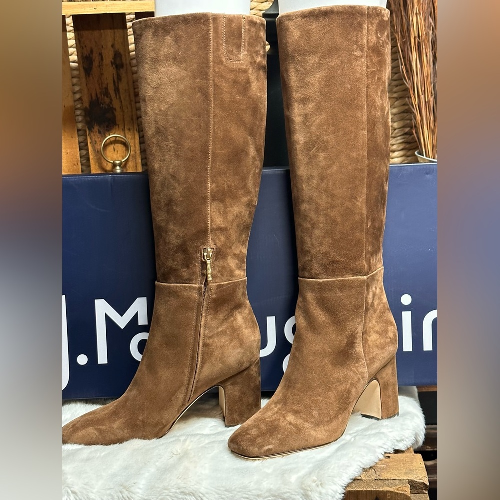Elegant Tan Suede Knee-High Boots